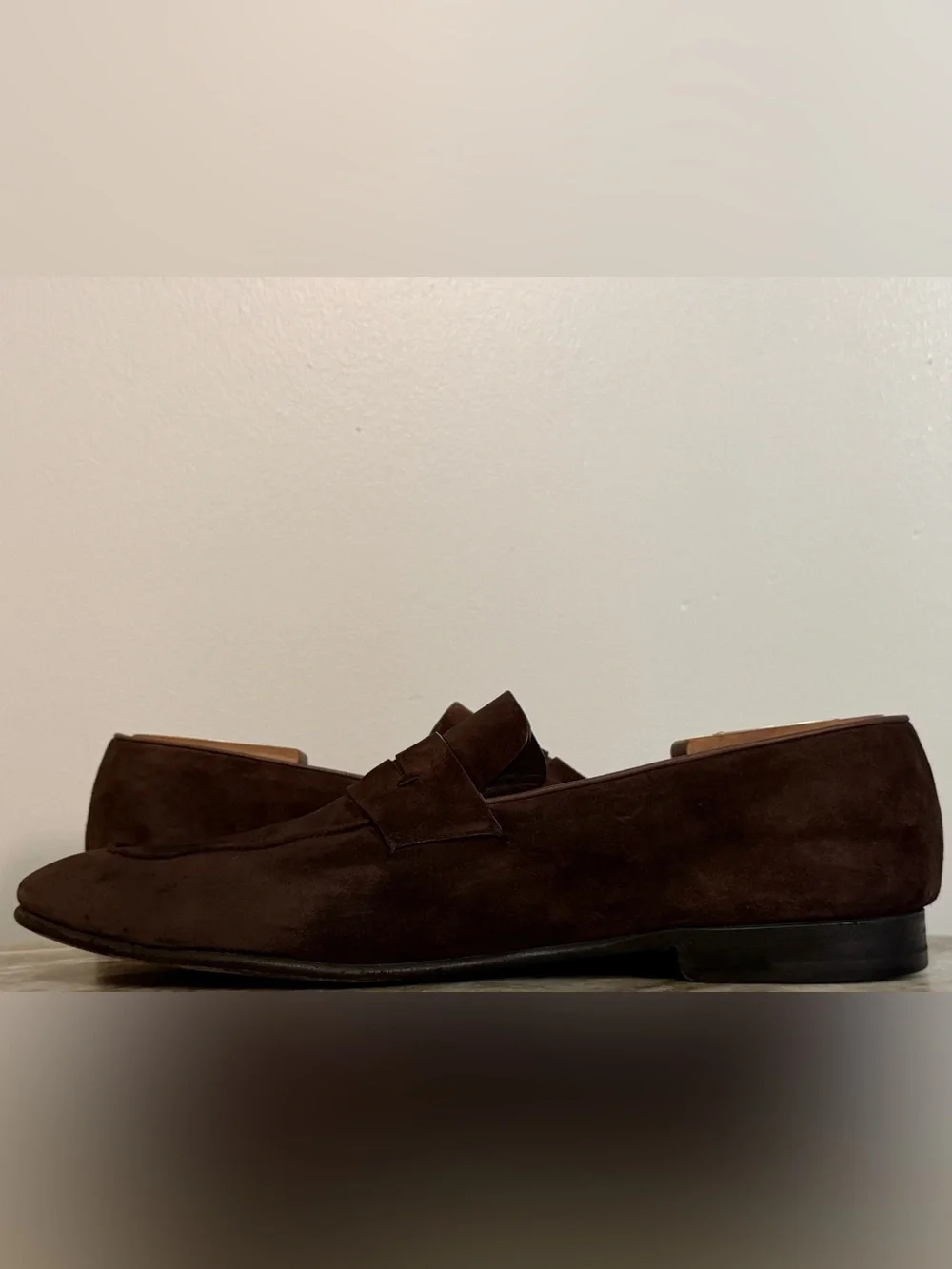 Ermenegildo Zegna L’Asola Dark Brown Suede Loafers Shoes 9  /US 10 Moc Slipper